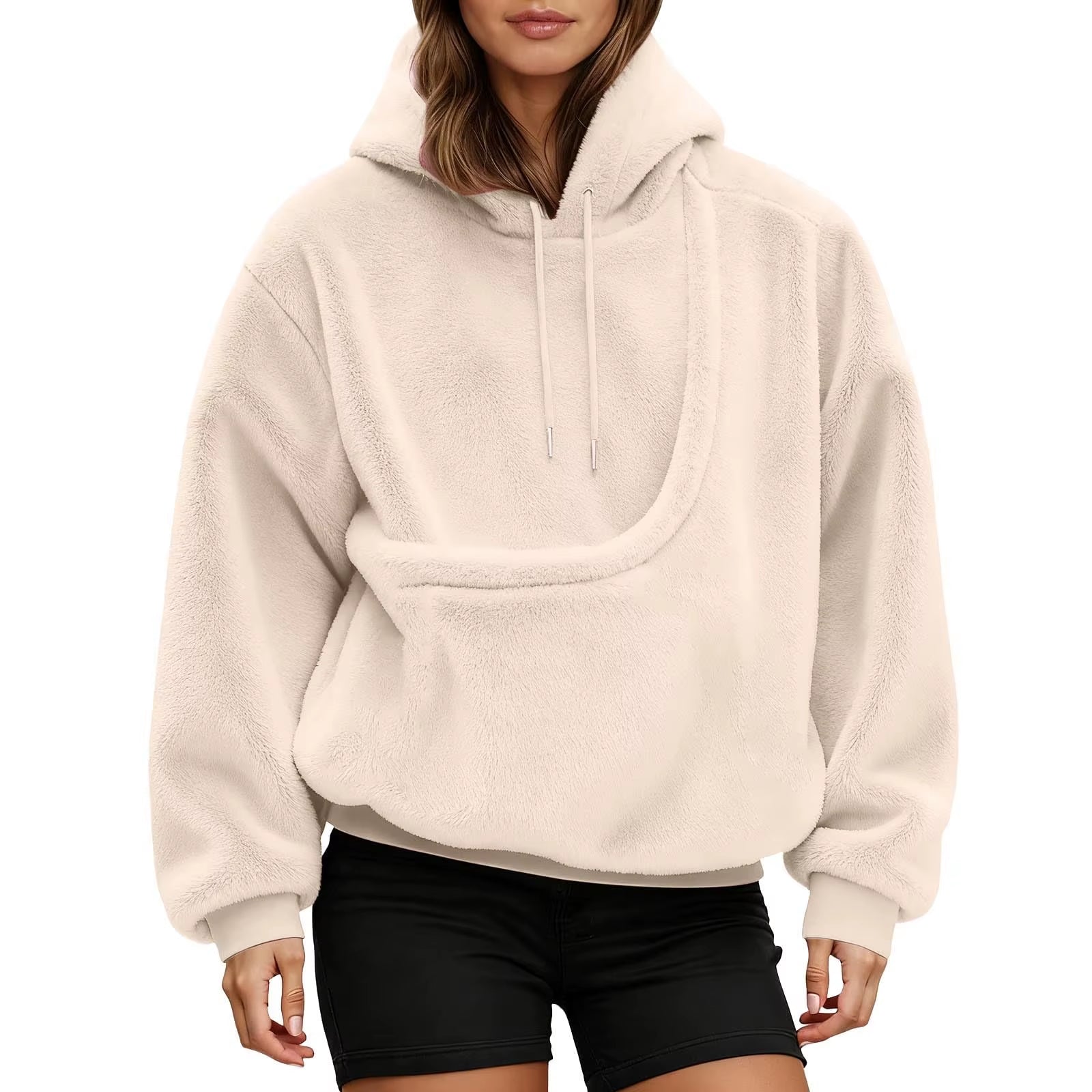 Unisex Pet Carrier Hoodie Cat Dog Bag Long Sleeve Sweatshirt Multiple Colors Plush Daily Wear Fashion Accessory